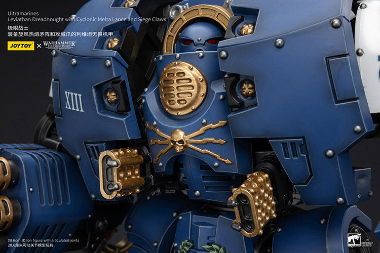 Joytoy 1/18 Warhammer The Horus Heresy Ultramarines Leviathan Dreadnought with Cyclonic Melta Lance and Siege Claw