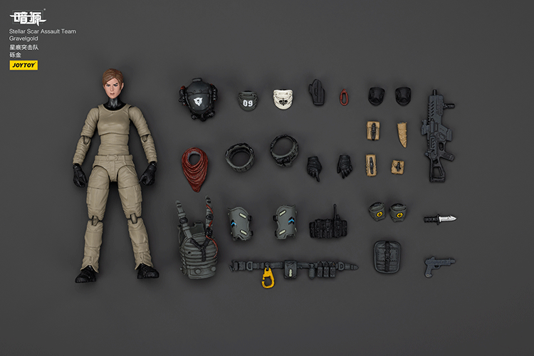 Joytoy 1/18 Dark Source Stellar Scar Assault Team - Gravelgold