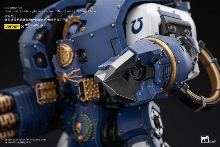 Joytoy 1/18 Warhammer The Horus Heresy Ultramarines Leviathan Dreadnought with Cyclonic Melta Lance and Siege Claw