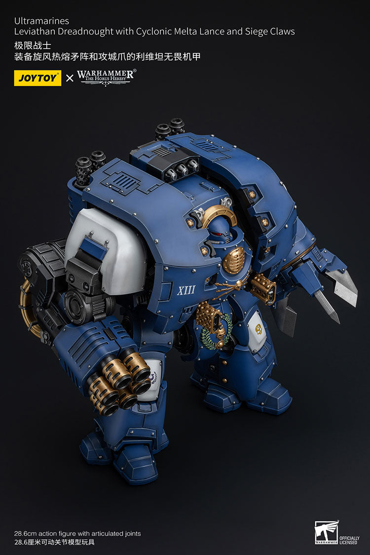 Joytoy 1/18 Warhammer The Horus Heresy Ultramarines Leviathan Dreadnought with Cyclonic Melta Lance and Siege Claw