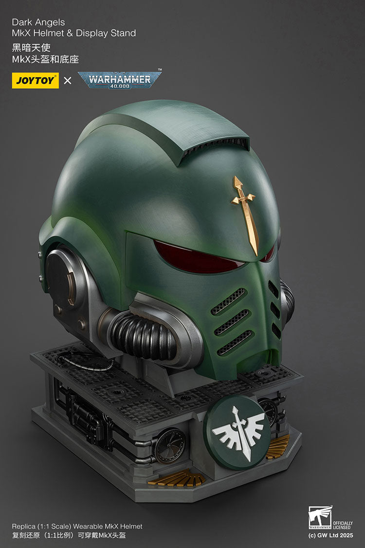 Joytoy 1/18 Warhammer 40k Dark Angels MkX Helmet & Display Stand
