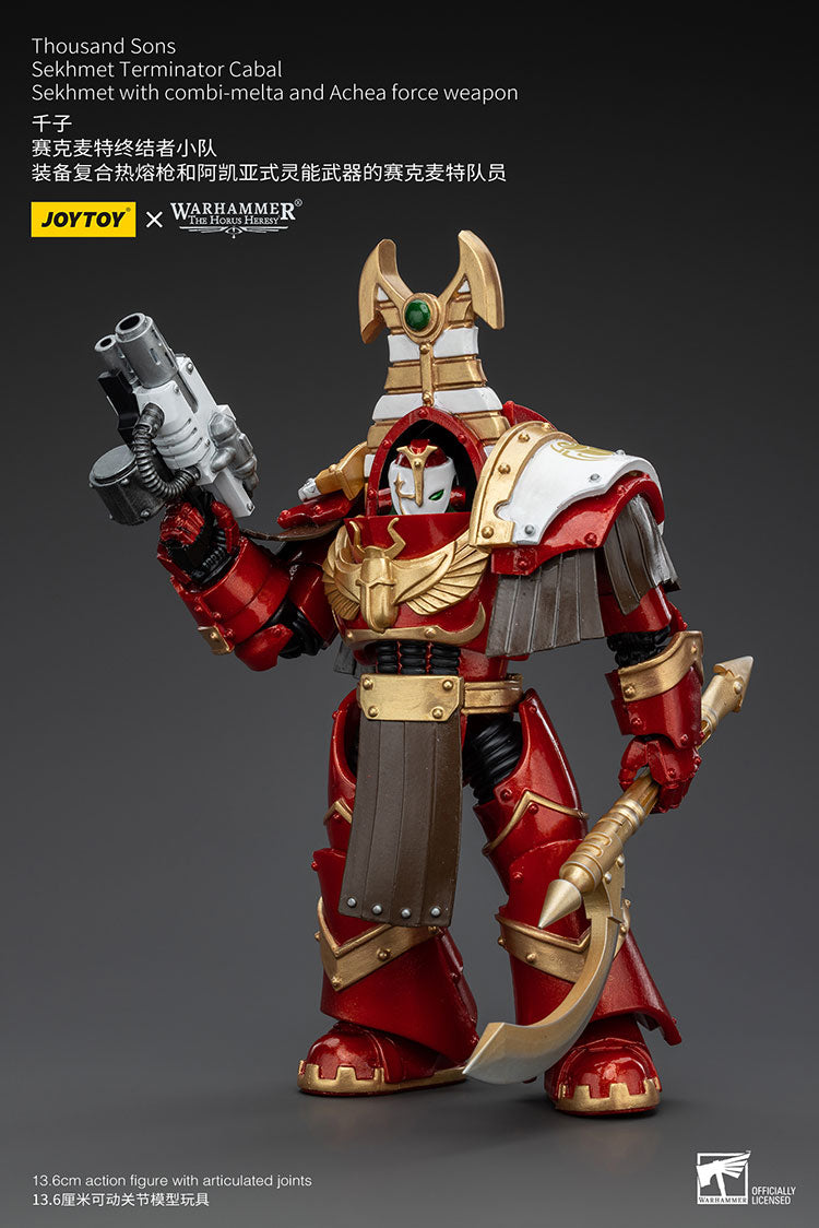 Joytoy 1/18 Warhammer Thousand Sons Sekhmet Terminator Cabal - Sekhmet with Combi-Melta and Archea Force Weapon