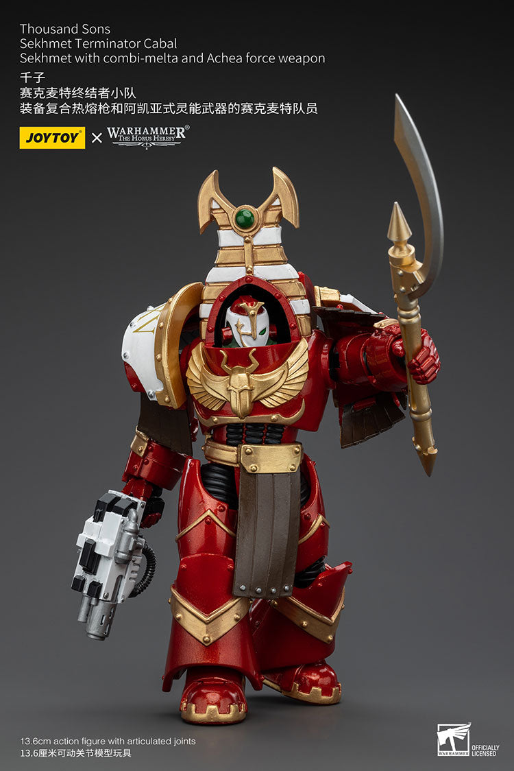 Joytoy 1/18 Warhammer Thousand Sons Sekhmet Terminator Cabal - Sekhmet with Combi-Melta and Archea Force Weapon