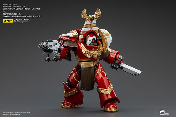 Joytoy 1/18 Warhammer Thousand Sons Sekhmet Terminator Cabal - Sekhmet with Combi-Bolter and Chainfist