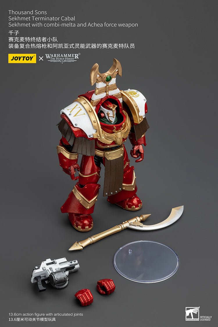 Joytoy 1/18 Warhammer Thousand Sons Sekhmet Terminator Cabal - Sekhmet with Combi-Melta and Archea Force Weapon