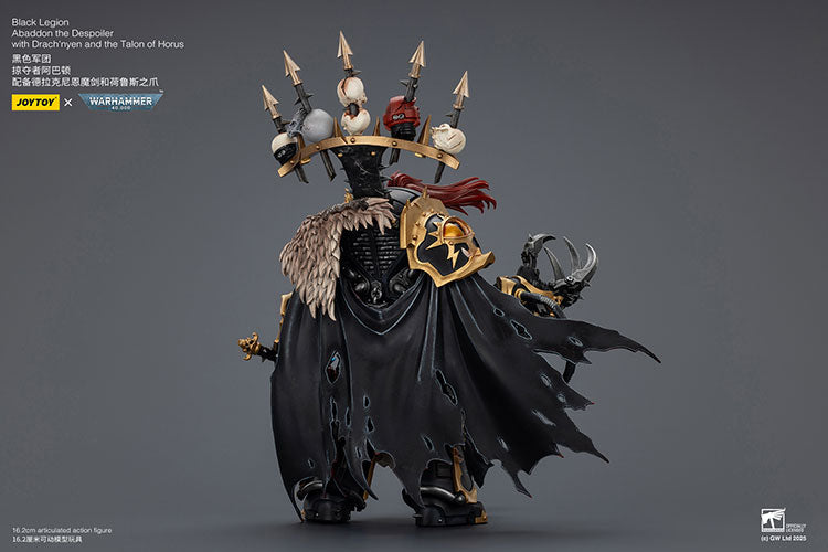 Joytoy 1/18 Warhammer 40k Black Legion - Abaddon the Despoiler with Drach'nyen and the Talon of Horus