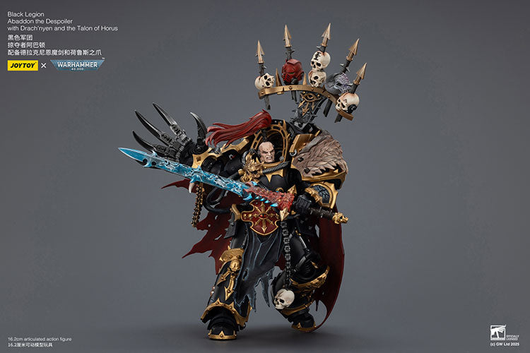 Joytoy 1/18 Warhammer 40k Black Legion - Abaddon the Despoiler with Drach'nyen and the Talon of Horus