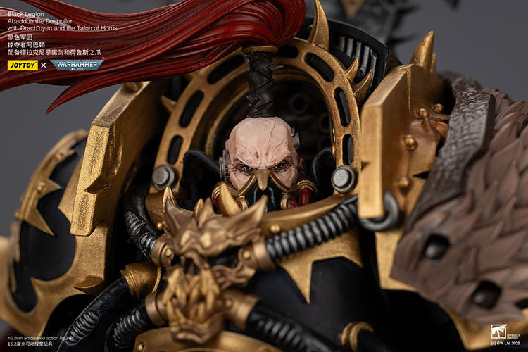 Joytoy 1/18 Warhammer 40k Black Legion - Abaddon the Despoiler with Drach'nyen and the Talon of Horus