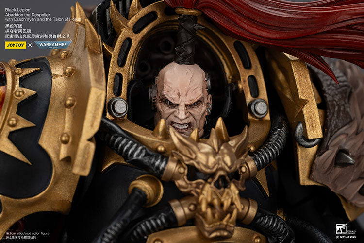 Joytoy 1/18 Warhammer 40k Black Legion - Abaddon the Despoiler with Drach'nyen and the Talon of Horus
