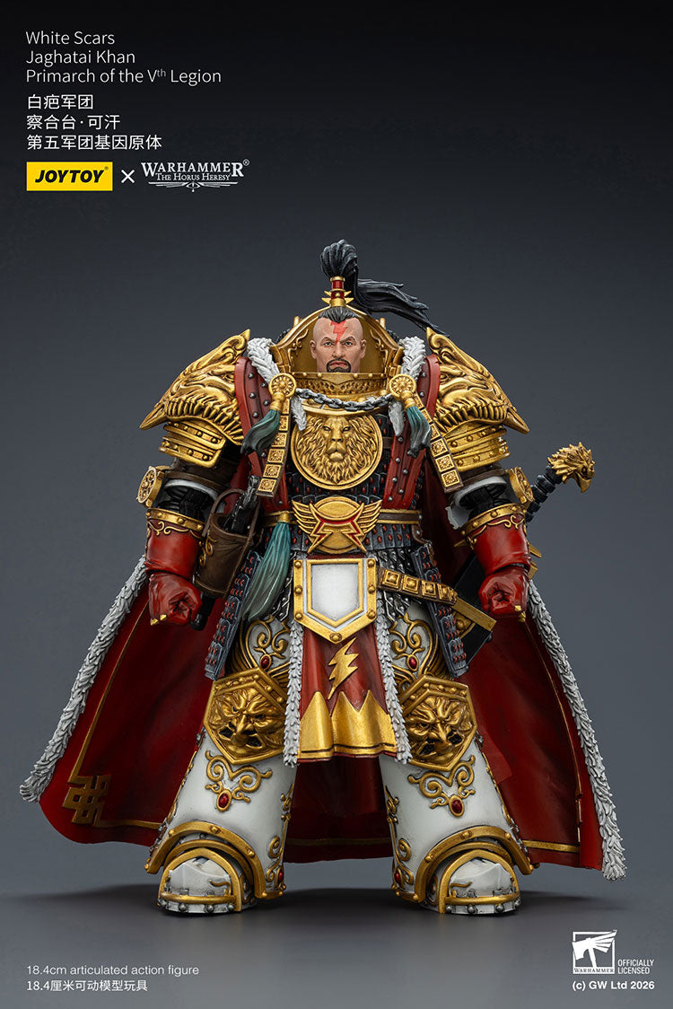 Joytoy 1/18 Warhammer The Horus Heresy White Scars Jaghatai Khan Primarch of the Vth Legion