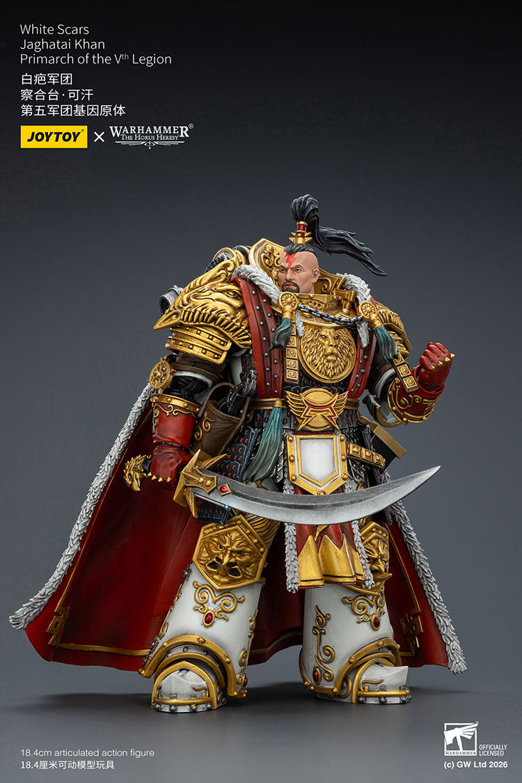 Joytoy 1/18 Warhammer The Horus Heresy White Scars Jaghatai Khan Primarch of the Vth Legion