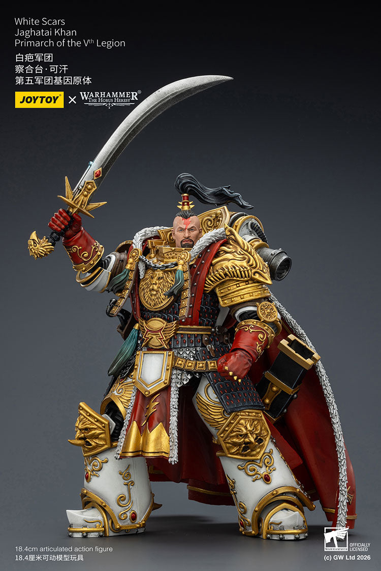 Joytoy 1/18 Warhammer The Horus Heresy White Scars Jaghatai Khan Primarch of the Vth Legion