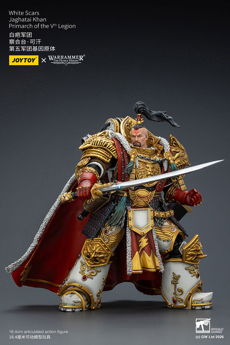 Joytoy 1/18 Warhammer The Horus Heresy White Scars Jaghatai Khan Primarch of the Vth Legion