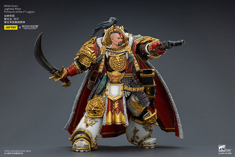 Joytoy 1/18 Warhammer The Horus Heresy White Scars Jaghatai Khan Primarch of the Vth Legion