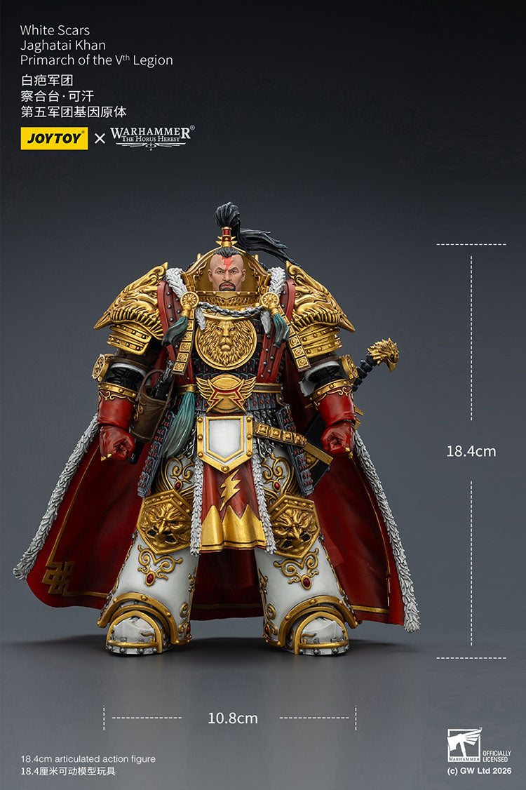 Joytoy 1/18 Warhammer The Horus Heresy White Scars Jaghatai Khan Primarch of the Vth Legion