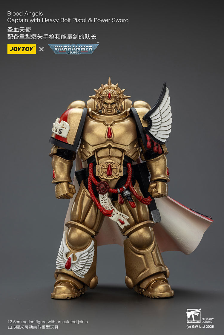 Joytoy 1/18 Warhammer 40k Blood Angels - Captain with Heavy Bolt Pistol & Power Sword