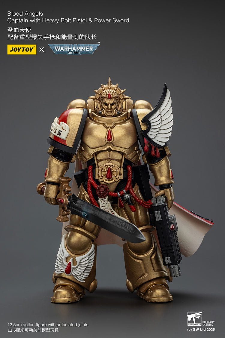 Joytoy 1/18 Warhammer 40k Blood Angels - Captain with Heavy Bolt Pistol & Power Sword