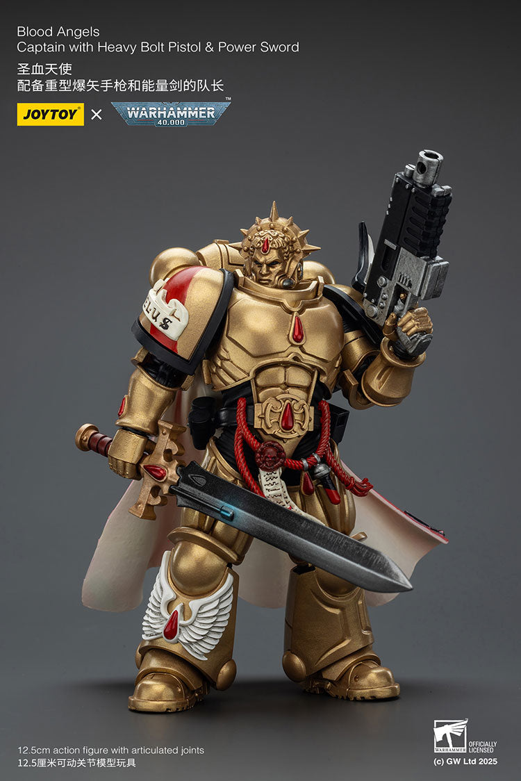 Joytoy 1/18 Warhammer 40k Blood Angels - Captain with Heavy Bolt Pistol & Power Sword