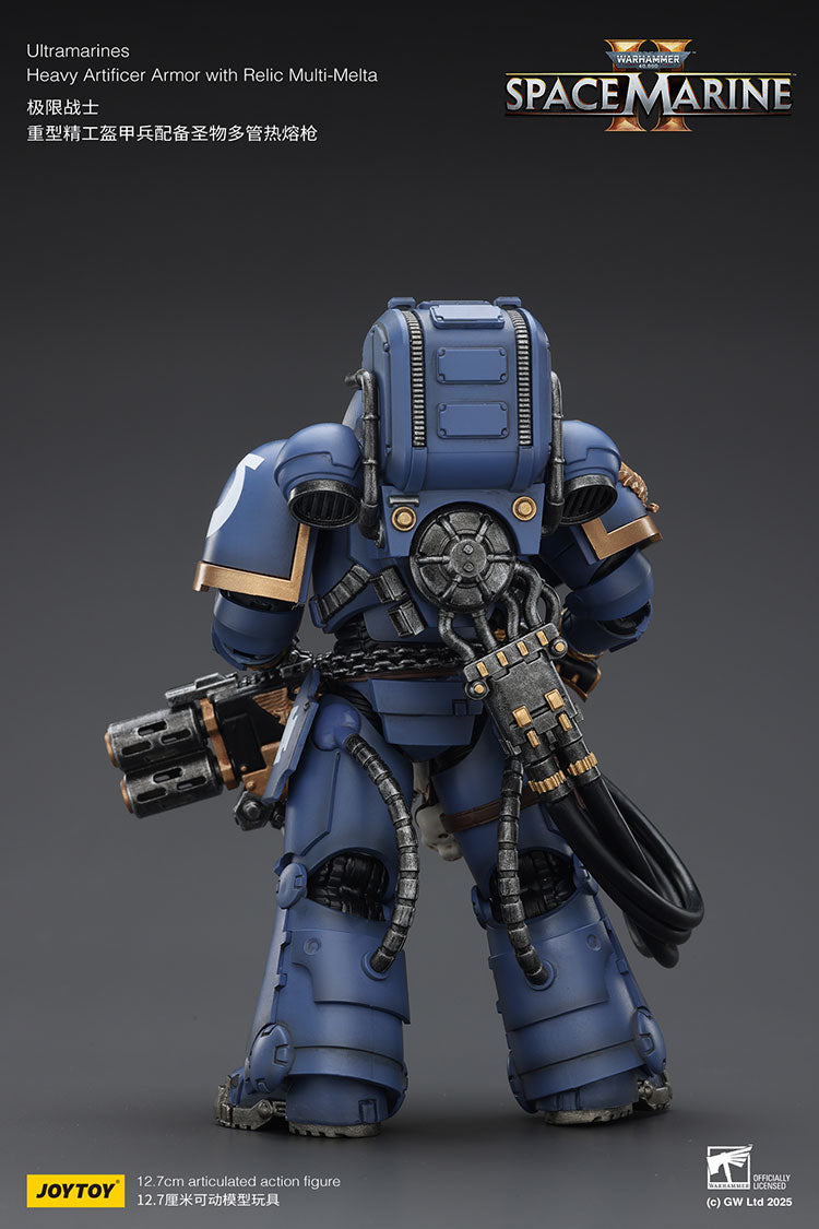 Joytoy 1/18 Warhammer 40k Space Marine Ultramarines - Heavy Artificer Armor with Relic Multi-Melta