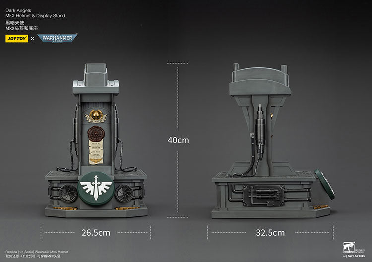 Joytoy 1/18 Warhammer 40k Dark Angels MkX Helmet & Display Stand