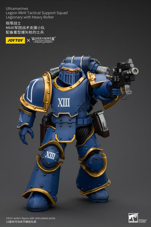 Joytoy 1/18 Warhammer The Horus Heresy Ultramarines - Legion MKIII Tactical Support Squad Legionary with Heavy Bolter