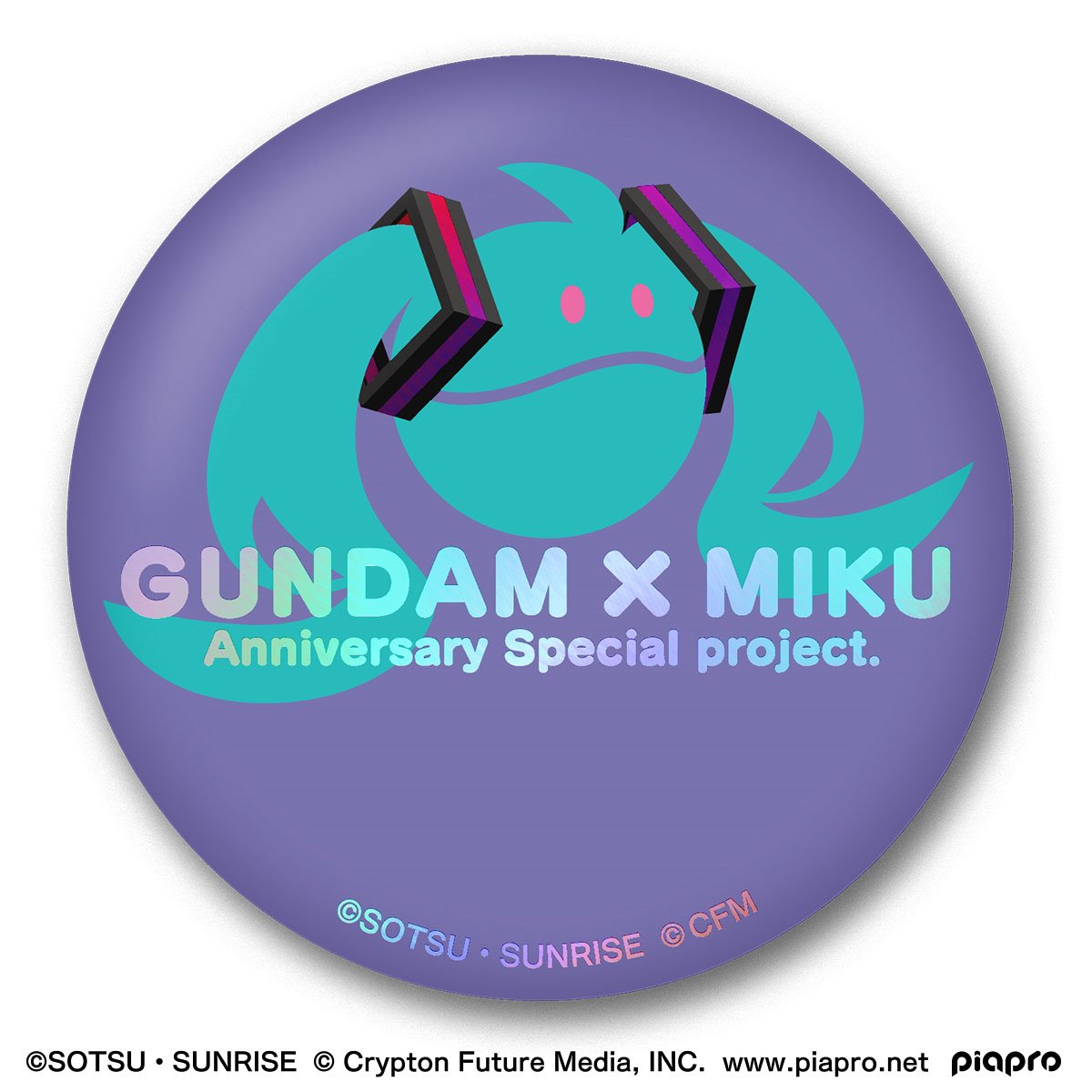 Bandai Namco Gundam x Miku Memorial Can Badge Set