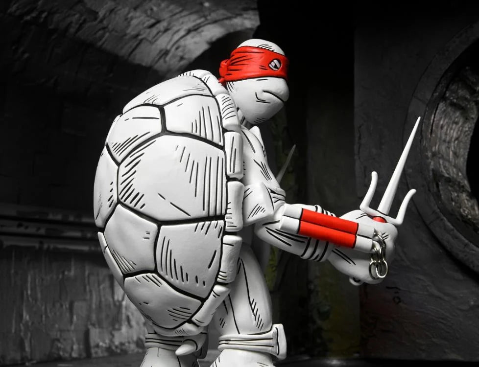 Neca Teenage Mutant Ninja Turtles The First Sketch Turtles (Black & White) 2-Pack