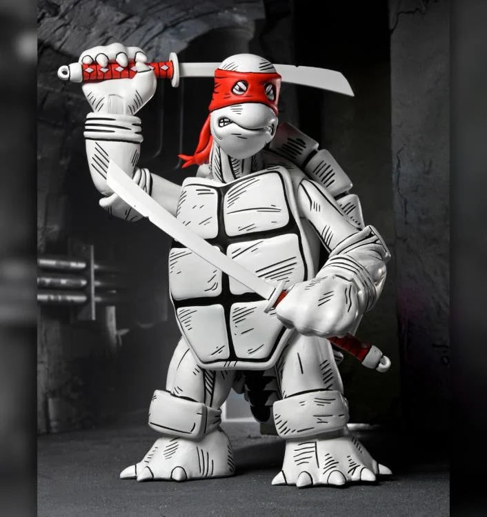 Neca Teenage Mutant Ninja Turtles The First Sketch Turtles (Black & White) 2-Pack