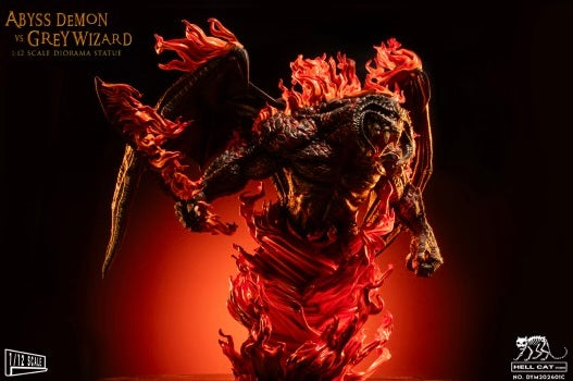 [BUNDLE] Hell Cat Studio 1/12 Grey Wizard Vs Abyss Demon Balrog Statue