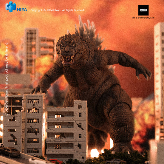 Hiya Toys Exquisite Basic Godzilla, Mothra and King Ghidorah: Giant Monsters All-Out Attack 2001 - Godzilla [Dented Box]