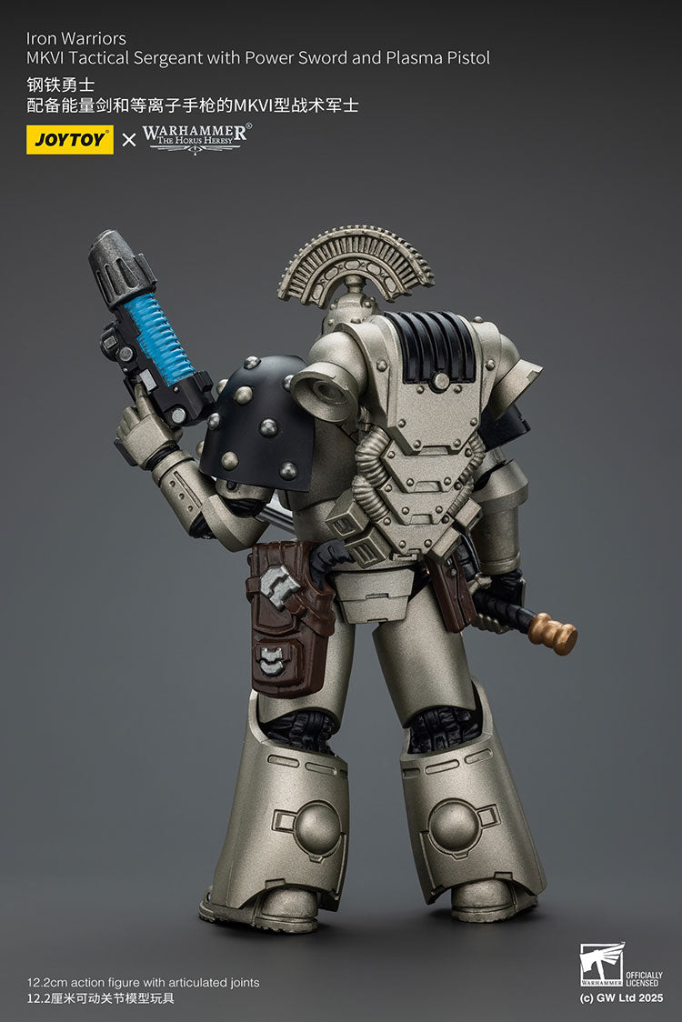 Joytoy 1/18 Warhammer The Horus Heresy Iron Warriors - MKVI Tactical Sergeant with Power Sword and Plasma Pistol