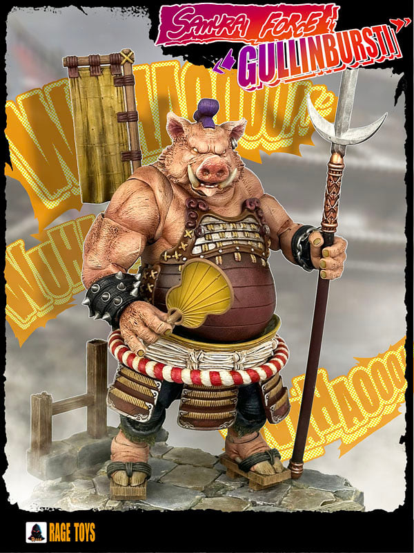 Rage Toys Samurai Force Gullinbursti (Bebop) with Jacket Accessories