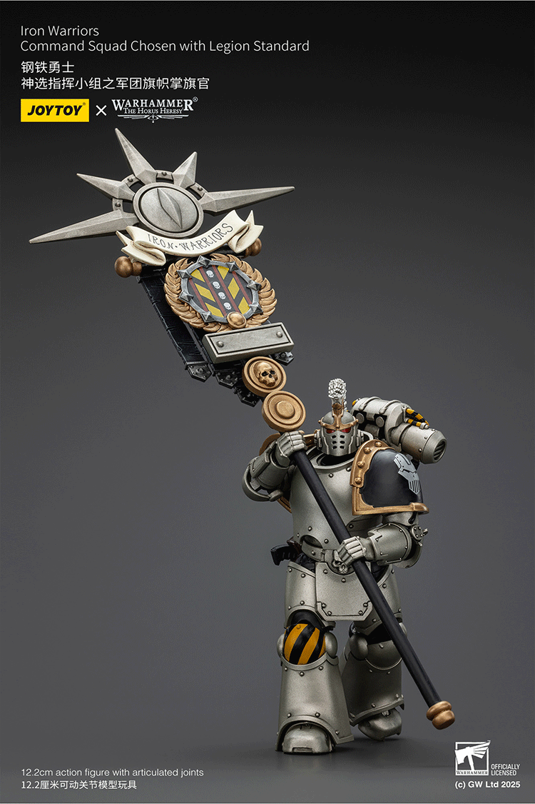 Joytoy 1/18 Warhammer The Horus Heresy Iron Warriors - Command Squad Chosen with Legion Standard