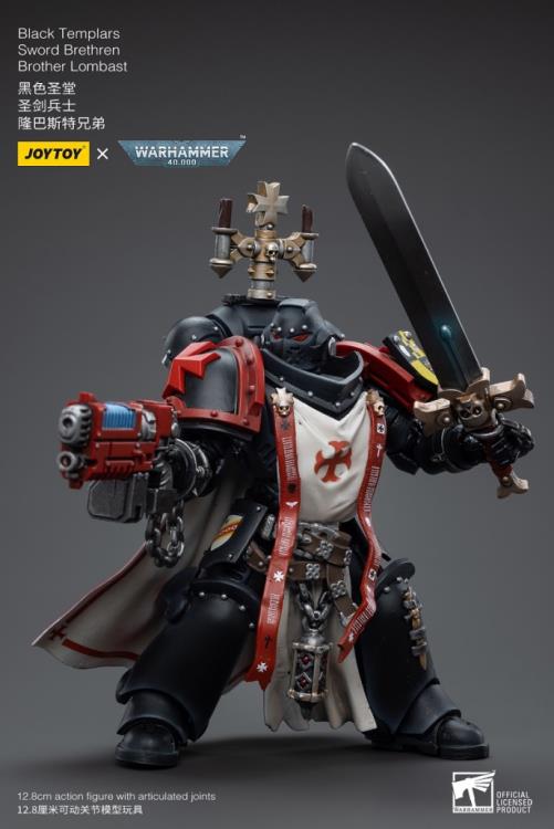 Joytoy 1/18 Warhammer 40K Black Templars Sword Brethren Brother Lombast