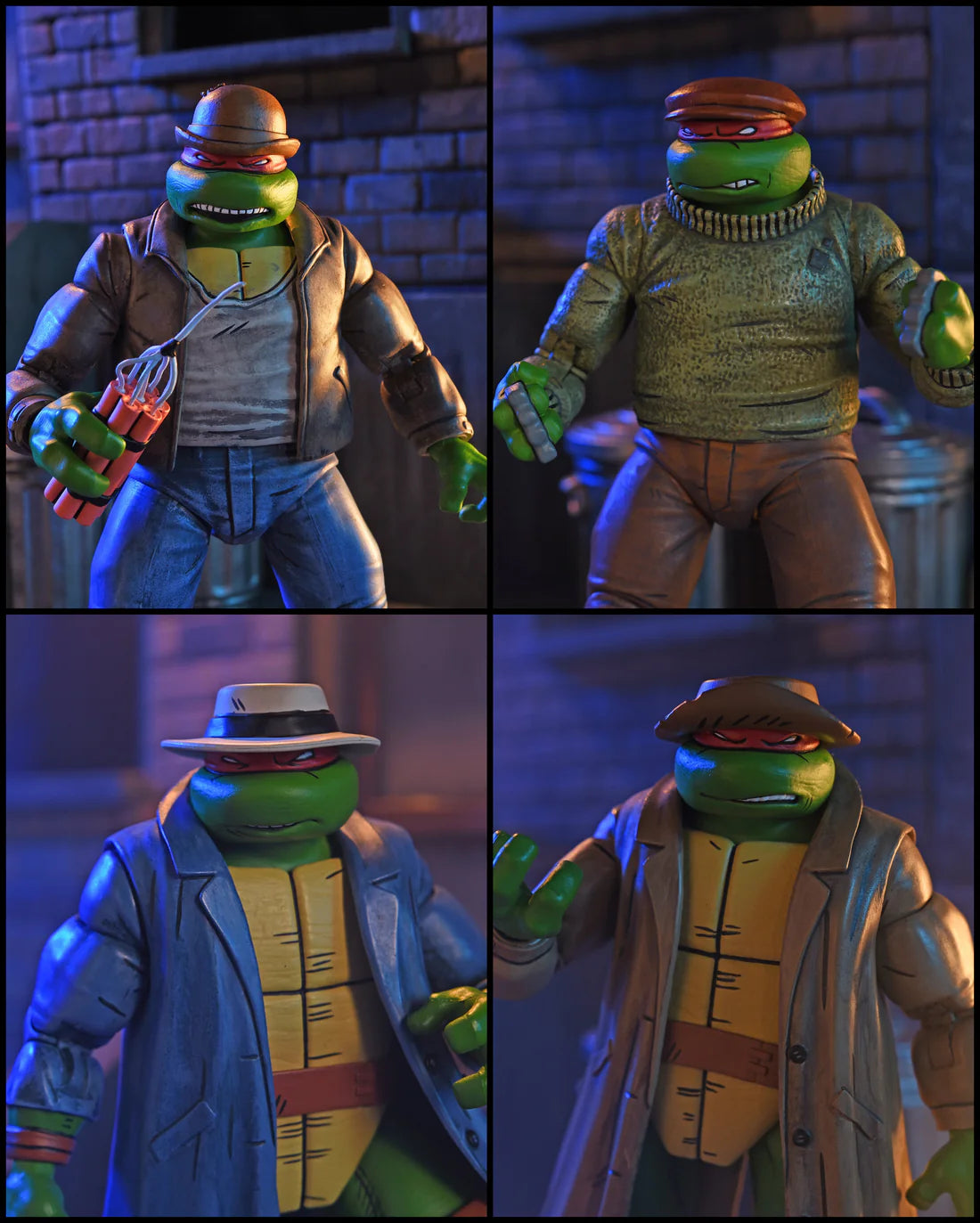 Neca Ultimate Teenage Mutant Ninja Turtles Mirage Comics - Gangster Turtles 4 Pack