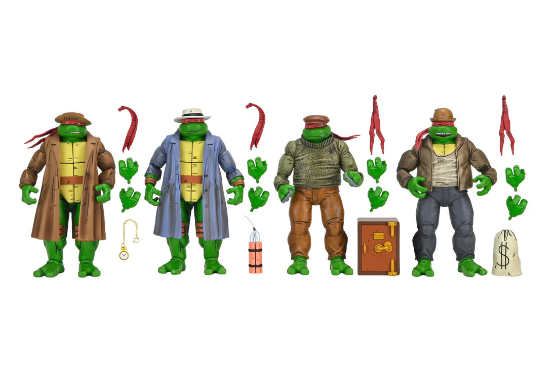 Neca Ultimate Teenage Mutant Ninja Turtles Mirage Comics - Gangster Turtles 4 Pack