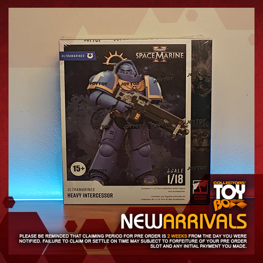 Joytoy 1/18 Warhammer 40k Space Marine II Ultramarines - Heavy Intercessor with Heavy Bolt Rifle and Bolt Pistol (Game Edition)