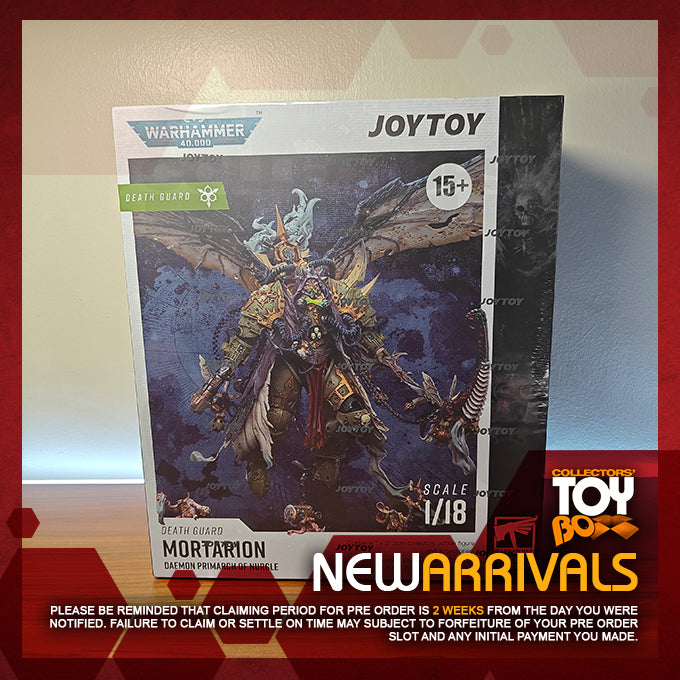 Joytoy 1/18 Warhammer 40k Mortarion, Daemon Primarch of Nurgle with Ancient weapons The Lantern and Silence