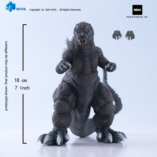 Hiya Toys Exquisite Basic Godzilla, Mothra and King Ghidorah: Giant Monsters All-Out Attack 2001 - Godzilla [Dented Box]