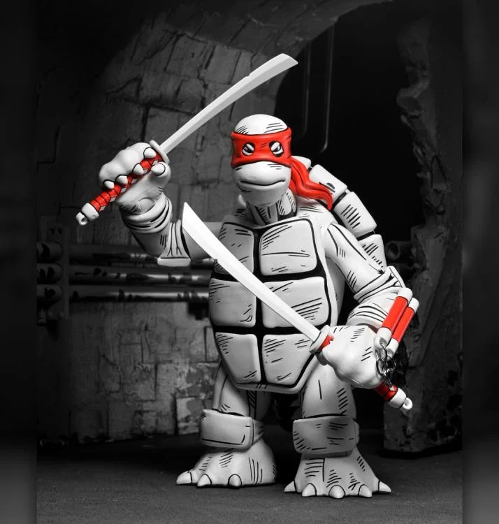 Neca Teenage Mutant Ninja Turtles The First Sketch Turtles (Black & White) 2-Pack