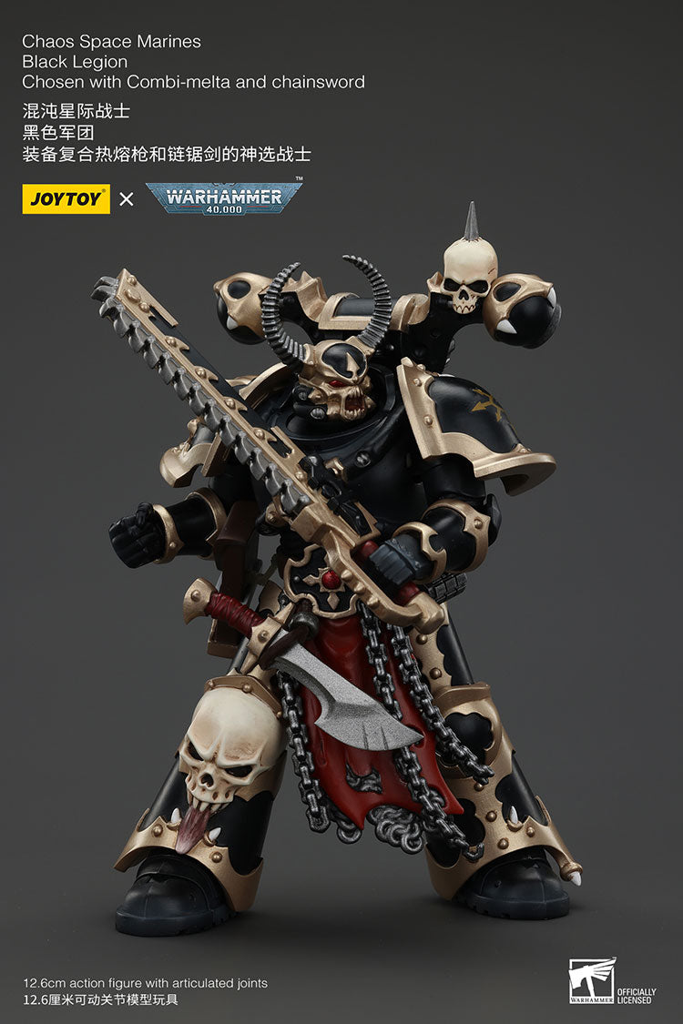 Joytoy 1/18 Warhammer 40k Chaos Space Marines Black Legion - Chosen with Combi-melta and chainsword