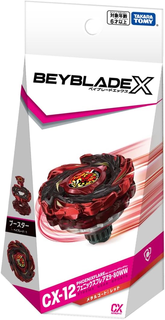 Takara Tomy Beyblade CX-12 Booster Phoenix Flare Z9-80WW