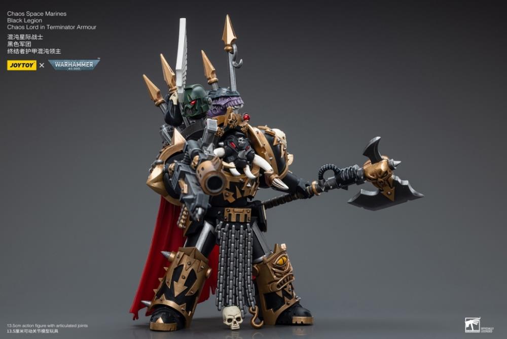 Warhammer 40k - Figurine 1/18 Chaos Space Marines Black Legion Chaos Lord  in Terminator Armour - Figurines - LDLC