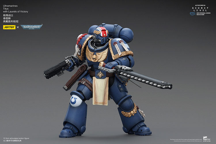 Joytoy 1/18 Warhammer 40k Ultramarines - Titus with Laurels of Victory