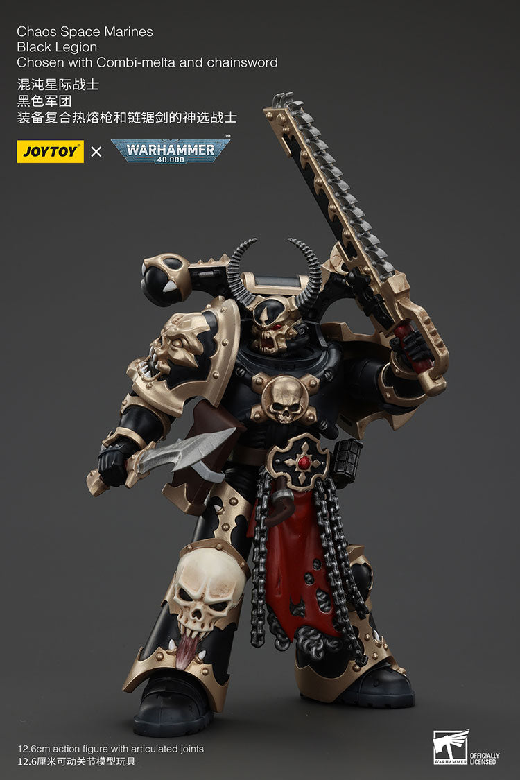 Joytoy 1/18 Warhammer 40k Chaos Space Marines Black Legion - Chosen with Combi-melta and chainsword