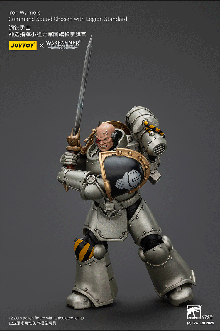 Joytoy 1/18 Warhammer The Horus Heresy Iron Warriors - Command Squad Chosen with Legion Standard