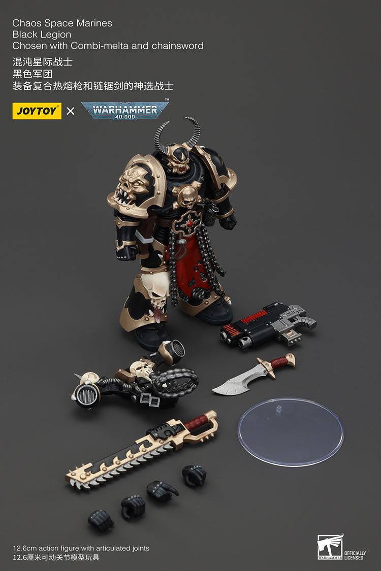 Joytoy 1/18 Warhammer 40k Chaos Space Marines Black Legion - Chosen with Combi-melta and chainsword