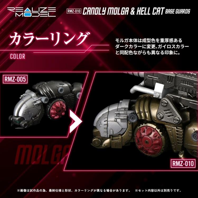 Takara Tomy Realize Model Zoids RMZ-010 Canoly Molga & Hell Cat Base Guards Set