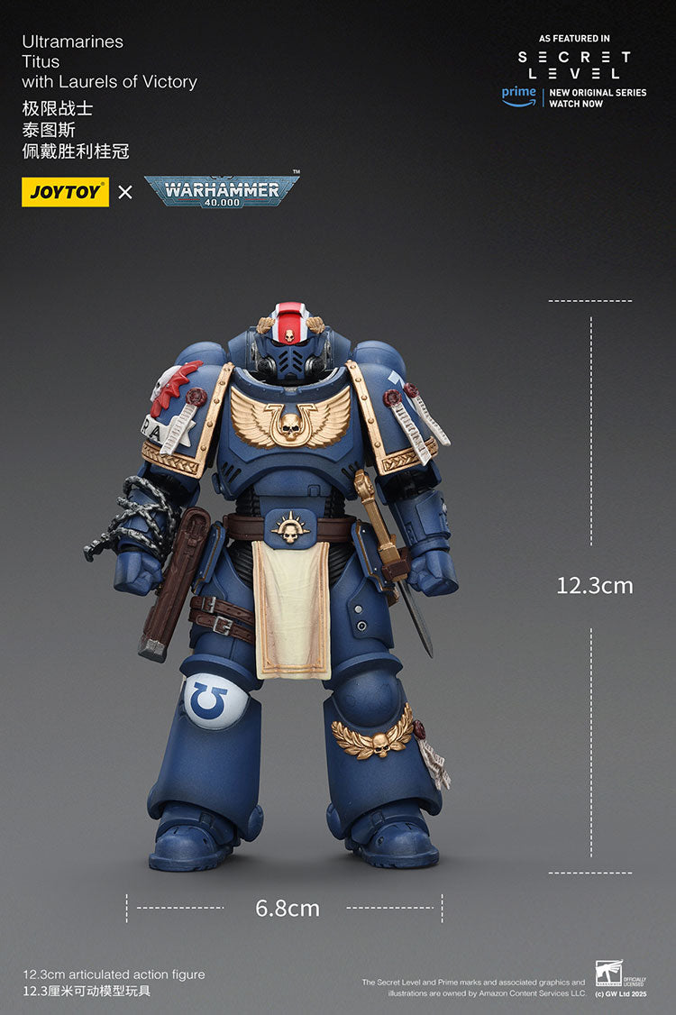 Joytoy 1/18 Warhammer 40k Ultramarines - Titus with Laurels of Victory