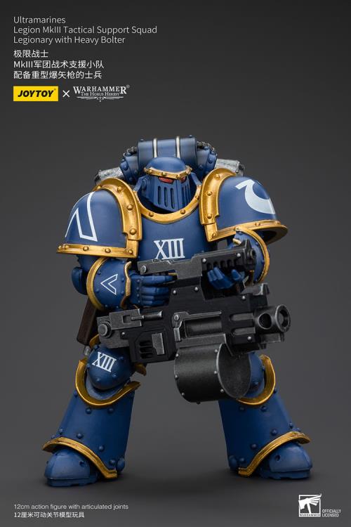 Joytoy 1/18 Warhammer The Horus Heresy Ultramarines - Legion MKIII Tactical Support Squad Legionary with Heavy Bolter